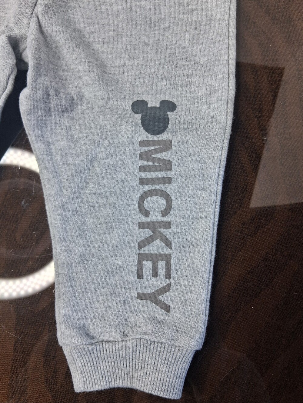 Disney Grey Plaid Sherpa Vest & Mickey Jogger 3pc Set - Picture 12 of 14
